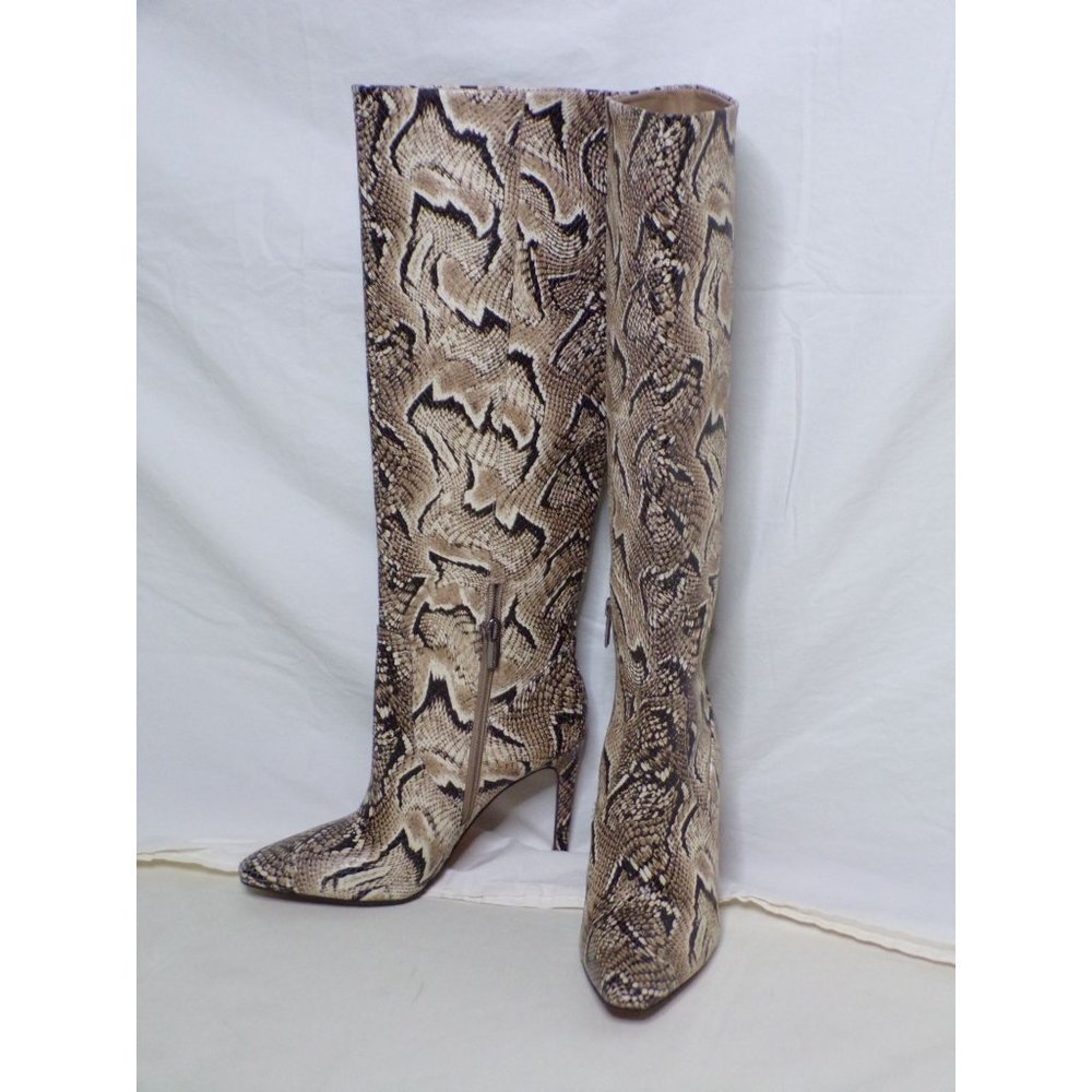 VINCE CAMUTO Fendels Knee High Crocodile Boot Multi Taupe 7 NEW - Picture 5 of 13